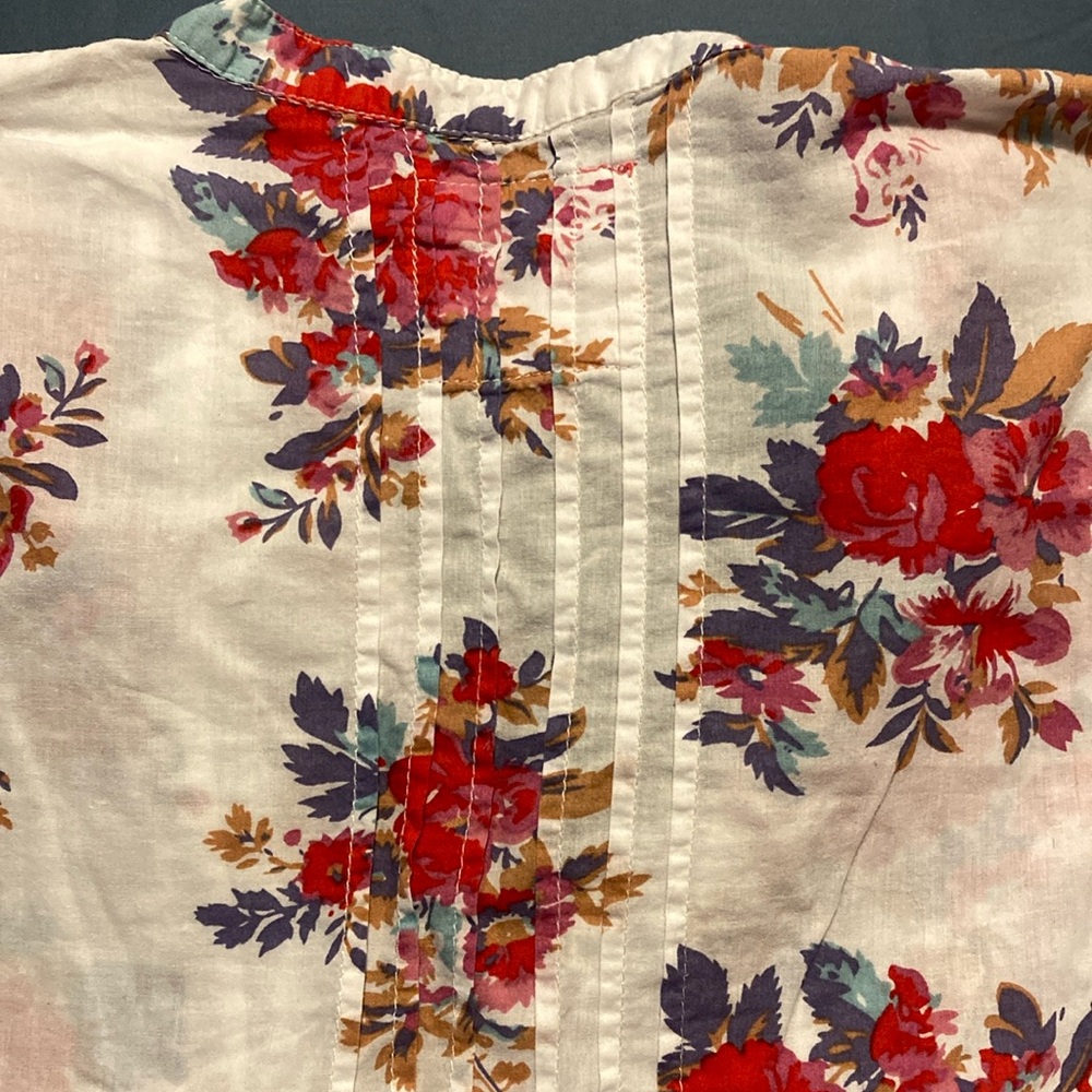 Floral Women's Top - Red and Purple - Picture 11 of 12